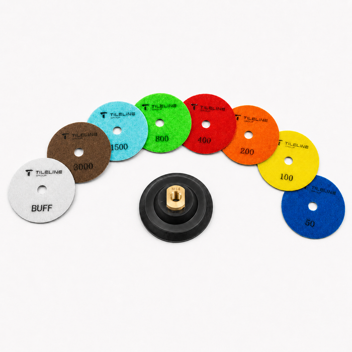Complete Sanding Disc Set – 8 Discs + Backing Pad