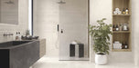 Advance White Matt tile in White with subtle veining – 400 × 1200 mm