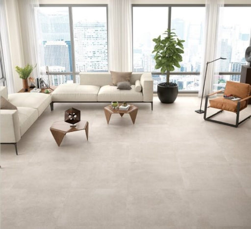 Claire Taupe Matt porcelain tile roomset – 750 × 750 mm