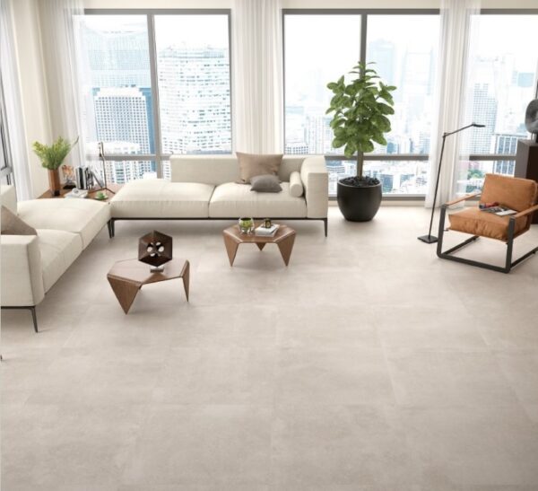 Claire Taupe Matt porcelain tile roomset – 750 × 750 mm