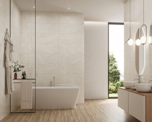 Northon Almond Matt porcelain tile roomset – 600 × 1200 mm