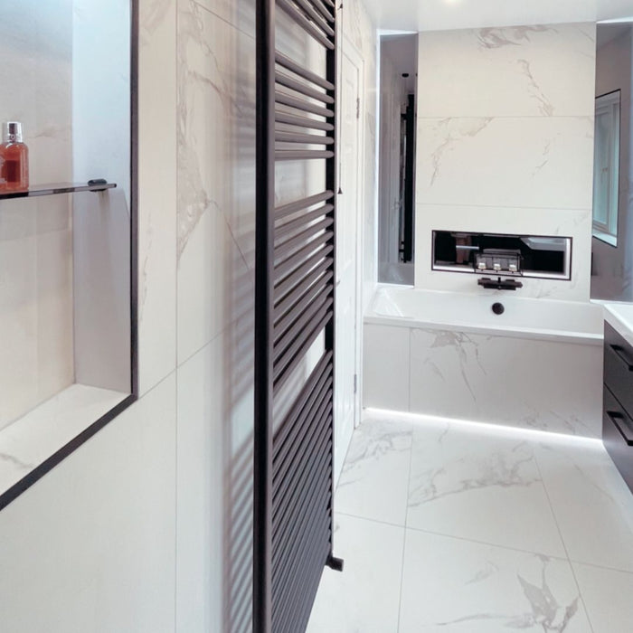 Cloudy White Porcelain Tile – 1200 x 600mm