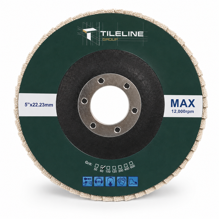60 Grit Flap Disc – 5" x 22.23mm