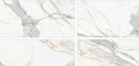 Calacatta Crema gloss porcelain tile pattern variations – 600 × 1200 mm