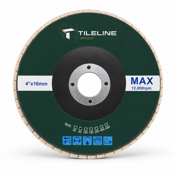 60 Grit Flap Disc – 4" x 16mm