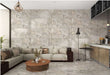 Emperador Natural gloss porcelain tile installed roomset