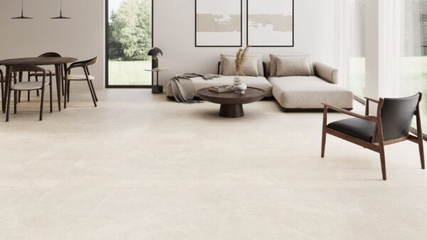 Northon Almond Matt tile in Warm almond – 600 × 1200 mm