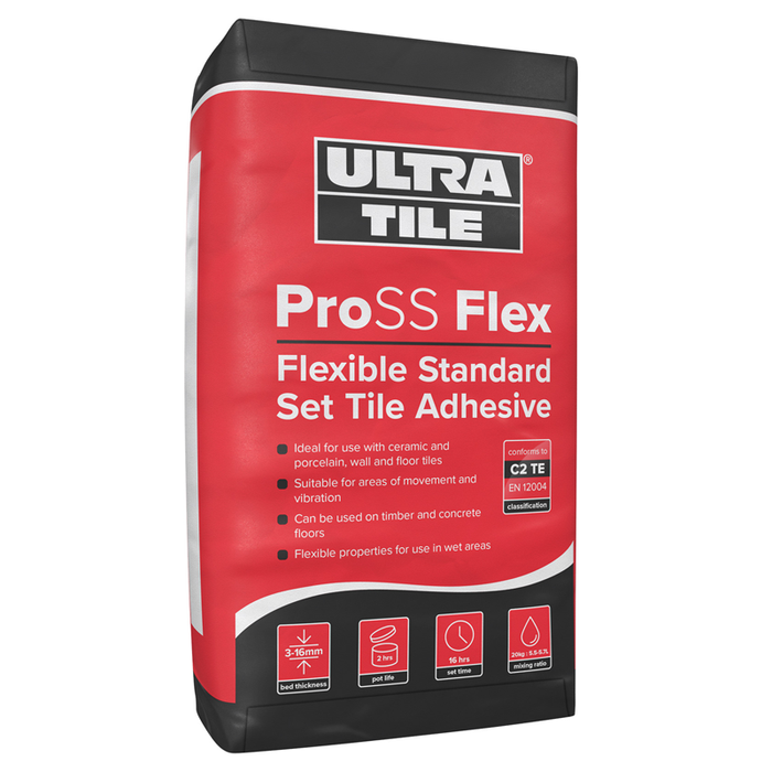 UltraTile ProSS Flex Standard Set Flexible Tile Adhesive – Grey 20kg