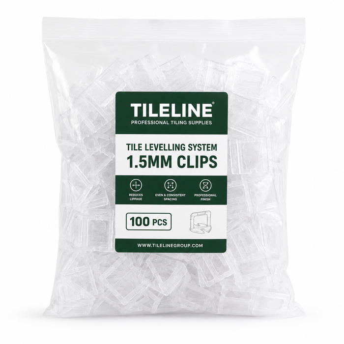 Tileline 1.5mm Tile Levelling Clips – 100 Pack